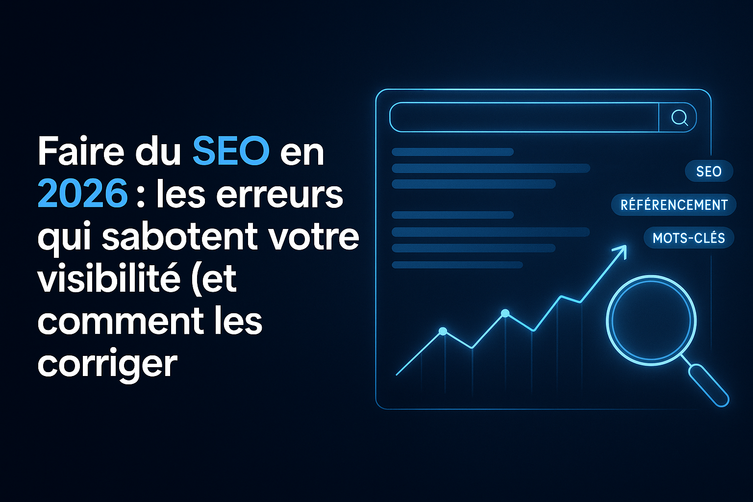 Faire du SEO en 2026 : les erreurs qui sabotent votre visibilité (et comment les corriger)